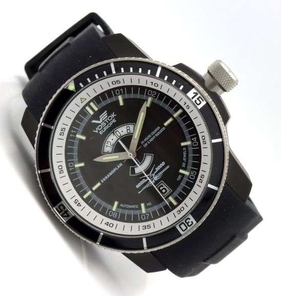 Vostok Europe Ekranoplan Caspian Sea monster Tritium tube dive watch