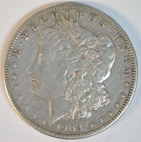 Very high grade and rare 1903-S Morgan Silver Dollar. XF/AU
