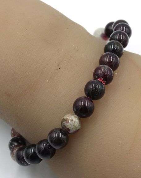 Natural gemstone bangle bracelet