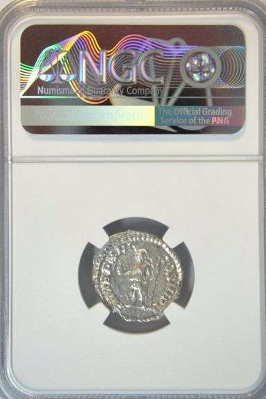 Crisp NGC XF graded Septimius Severus Roman Silver Denarius, 193-211