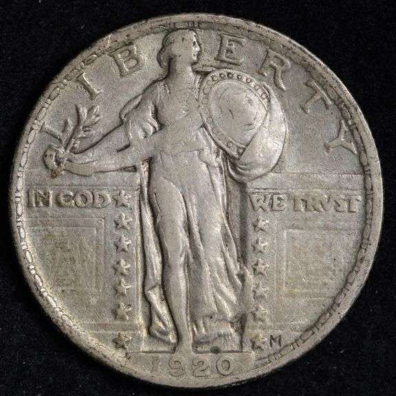 1920 Standing Liberty Quarter Choice AU Strong Detail, Near Mint Appeal