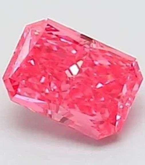 Very Fine I.G.I. Certified Lab Diamond - 2.08 Carats, Cut Corner Rectangular Modified Brilliant Cut