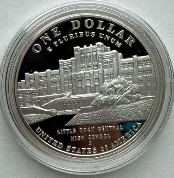 2007 Little Rock Desegregation $1 Proof Silver Comm Dollar