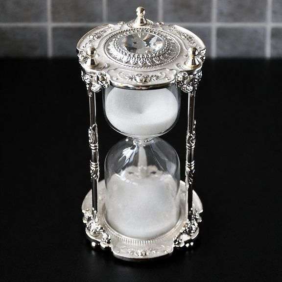 Hourglass Sand Timer with Metal Frame