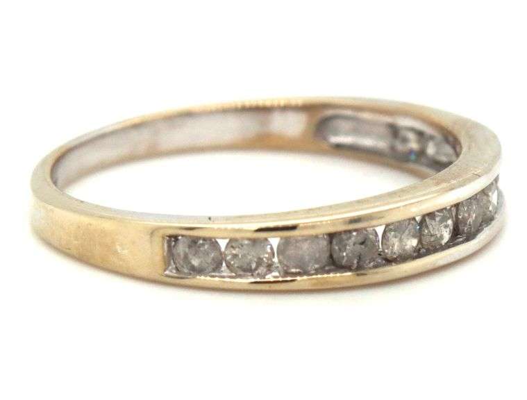 10kt White gold Stackable Diamond Band
