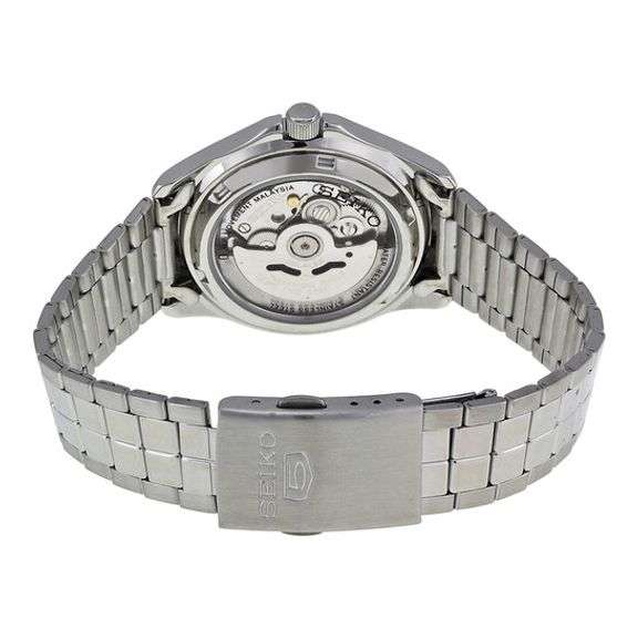 Seiko 5 Automatic Men’s Stainless Steel Skeleton Dial Silver Watch – 38mm