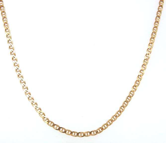 Practical 10K YG Anchor Link Necklace