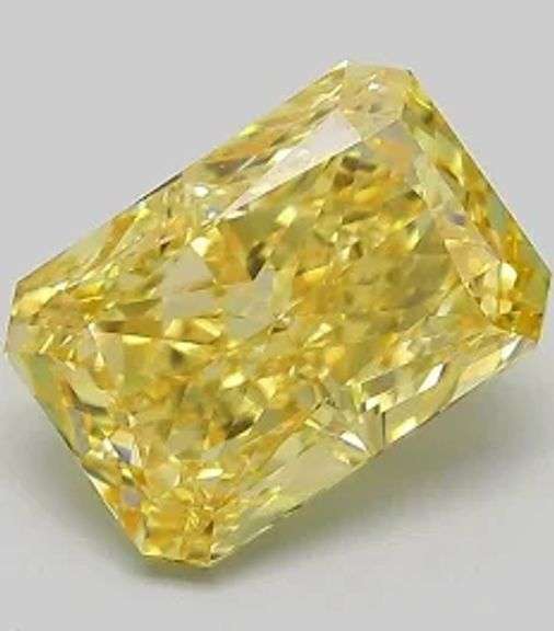 Very Fine I.G.I. Certified Lab Diamond - 3.07 Carats, Cut Corner Rectangular Modified Brilliant Cut
