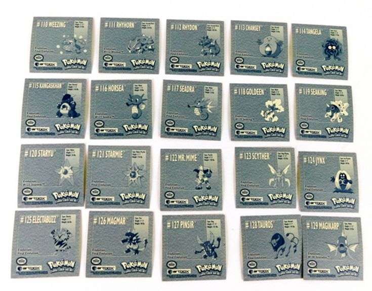 20 Pokémon 1999 Final Evolution Mini Stickers