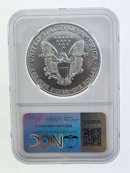 1998 American Silver Eagle, NGC MS69 "Red Book Label"
