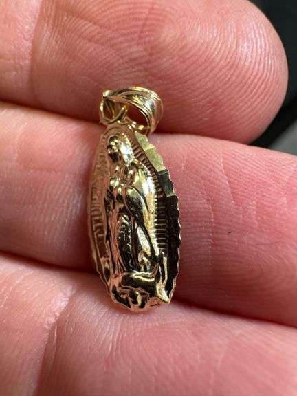 10K Yellow Gold Saint Pendant