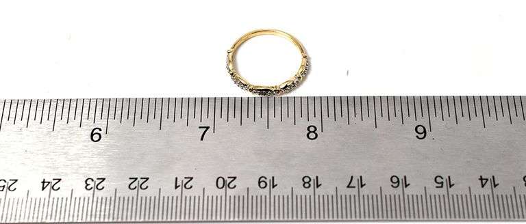 Timeless 10K Yellow Gold Diamond Ring with White Gold Accents