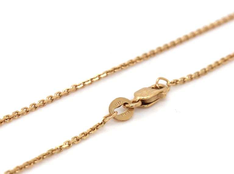 Practical 14K YG Cable Link Necklace