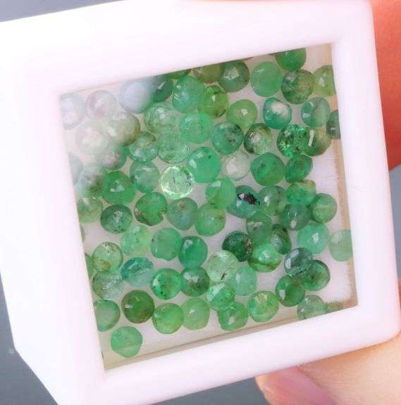 5.24 carats of real round cut Colombian Emeralds!