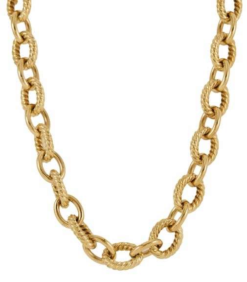 David Yurman Oval Link Chain Necklace in 18K