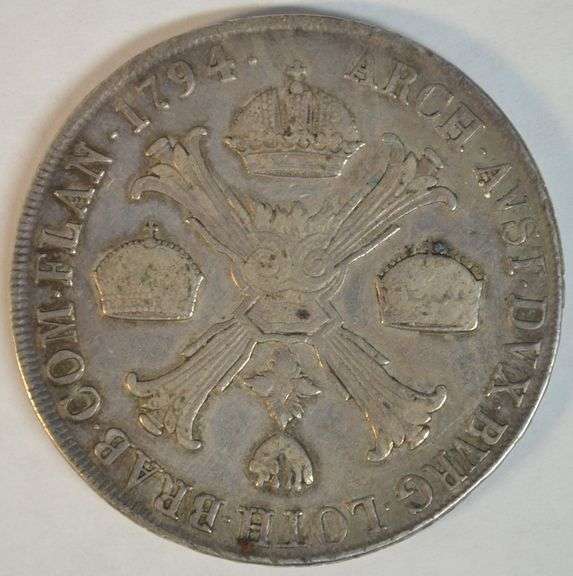 Scarce 1794 Austria-Netherlands 1 Thaler Silver piece