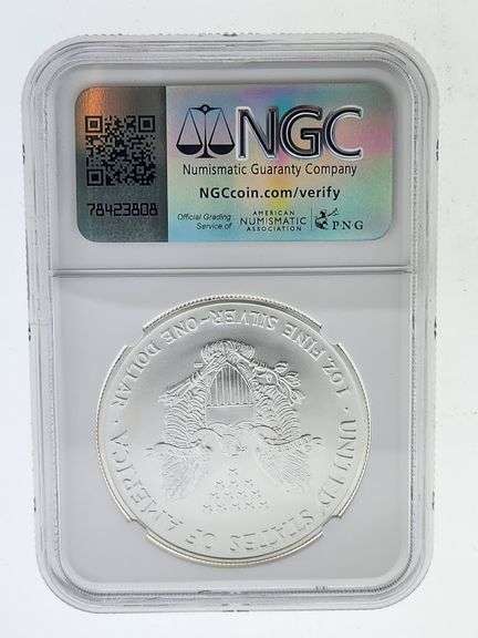 2004 American Silver Eagle, NGC MS69 "Red Book Label"