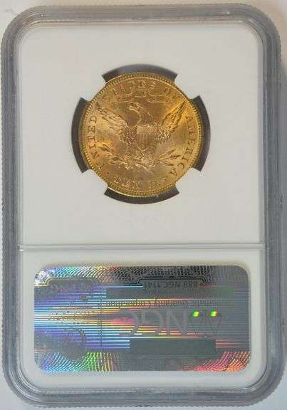 Near Gem BU 1899 US $10 Liberty Gold Piece. NGC MS64