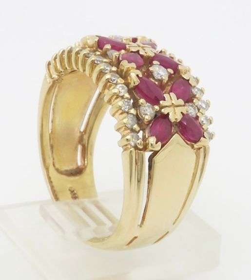 Ruby & Diamond Cocktail Ring