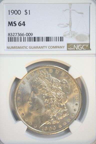 Real nice nearly Gem BU 1900 Morgan Silver Dollar. NGC MS64