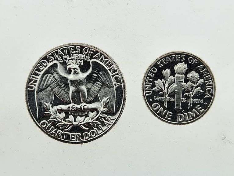 1962 Proof Quarter & Dime, 90% Silver