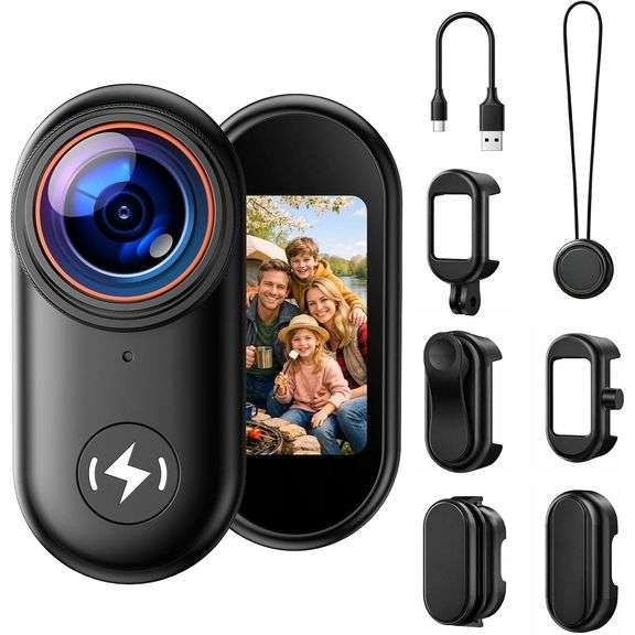 4K Mini Body Camera with 64GB Card Wearable POV Cam