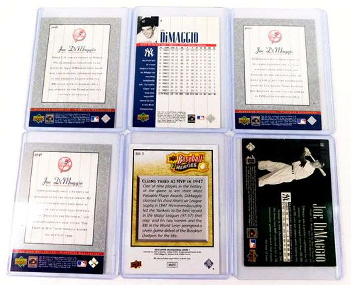 6 Joe DiMaggio Baseball Cards