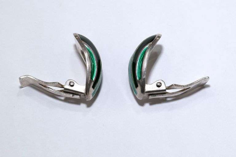 David Anderson Sterling and Enamel Earrings