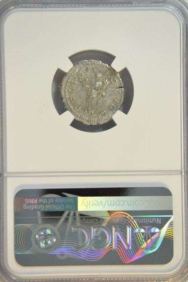 Handsome Caracalla Roman Silver Denarius, 198-217 AD. NGC XF