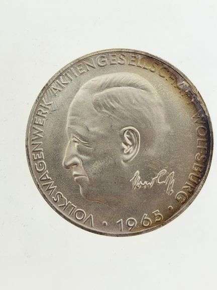 10 Millionth Volkswagen Commemorative Medal, Pure Silver