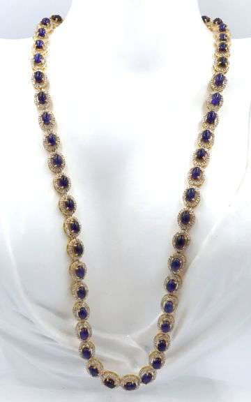 Ravishing Brand new European Direct From Manufacturer 30.00CTW Oval Cabochon-Cut Kyanite & 6.00CTW D