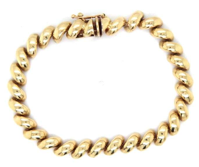 Popular 14K YG San Marco Link Bracelet