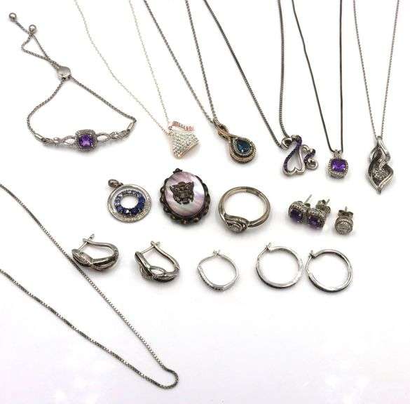 Group lot of Vintage 925 sterling silver mixed jewelry