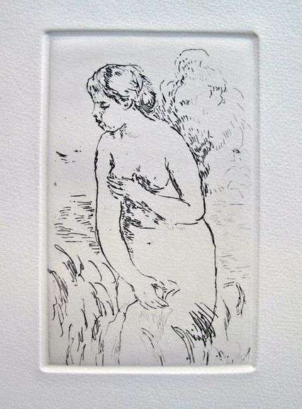 Pierre Auguste Renoir, 'Standing Bather' Etching