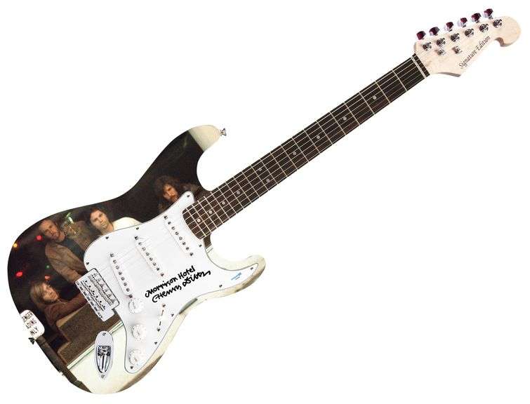 Henry Diltz Photographer Signed Morrison Hotel Doors Custom Graphics Guitar ACOA