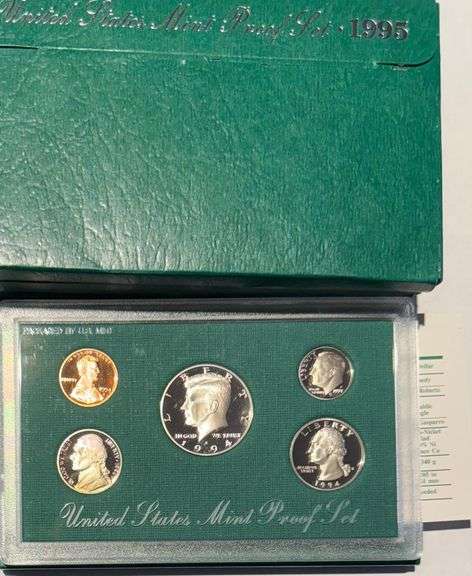 Two Each`1994-1998 Complete Green US Proof Sets