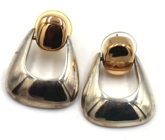 925 Sterling silver Bayanihan modernist post earrings