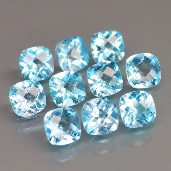 Huge 17.57ct 10 piece Brazilian Topaz set! That's 1.75ct each!