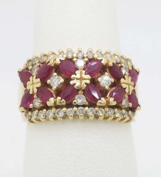 Ruby & Diamond Cocktail Ring
