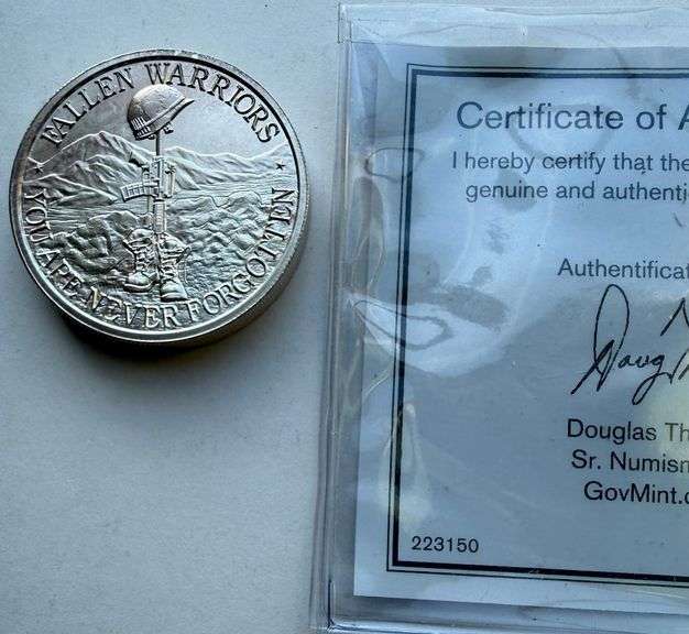 Fallen Warriors Unc 2 Troy oz Silver Round
