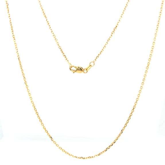 Practical 14K YG Cable Link Necklce