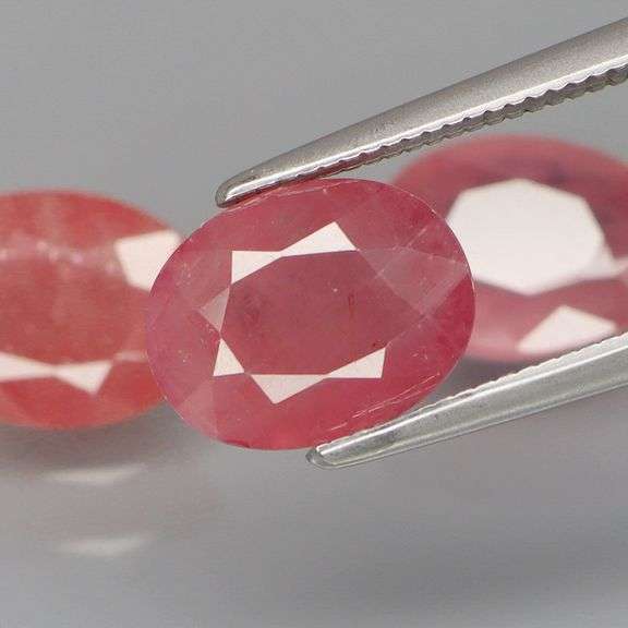 Wow! Look at this set of rose pink Rubies! They weigh 8.48 carats!