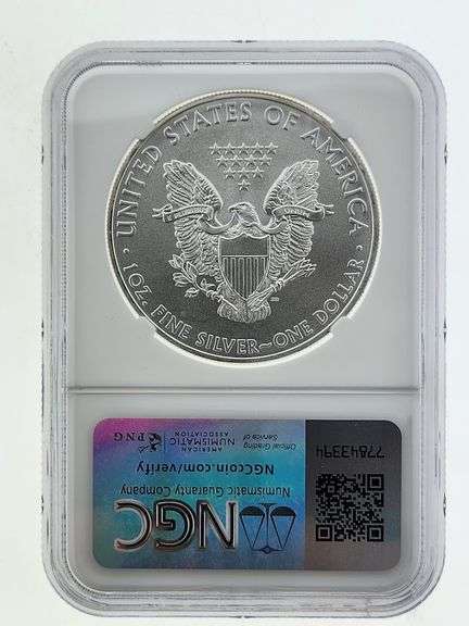 2008 American Silver Eagle, NGC MS69 "Red Book Label"
