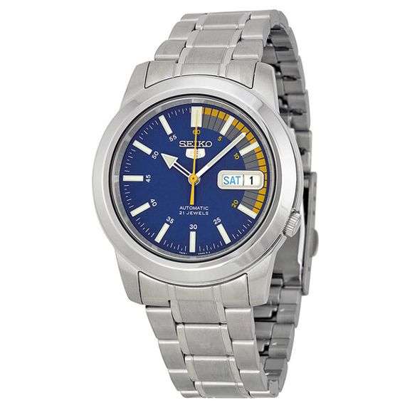 Seiko Men’s Automatic Blue Skeleton Dial Stainless Steel Bracelet Watch – 38mm