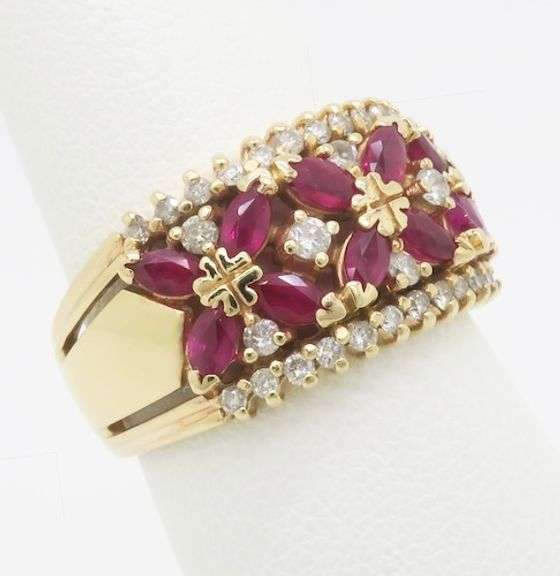 Ruby & Diamond Cocktail Ring