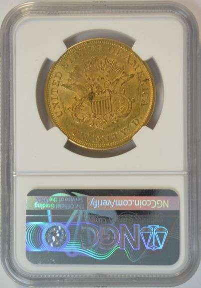 Virtual BU 1855 Type 1 $20 Liberty Gold Piece. NGC AU58