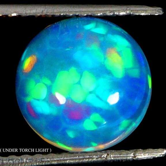 Honeycomb and tiny block patterned 3.72ct Jelly Opal