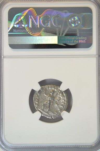 Great Elagabalus Roman Silver Denarius, 218-222 AD. NGC XF