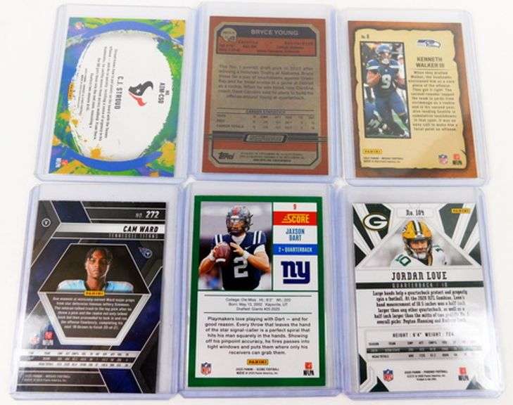 6 NFL Rookie Football Cards