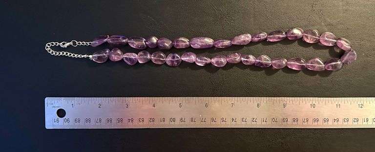 Radiant Large 464 Cttw Natural Amethyst Necklace
